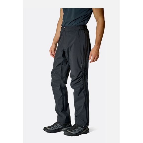 Rab Kangri GTX Mens Large Pants Black Gore-Tex Waterproof Shell Full Zip NEW - Picture 1 of 12